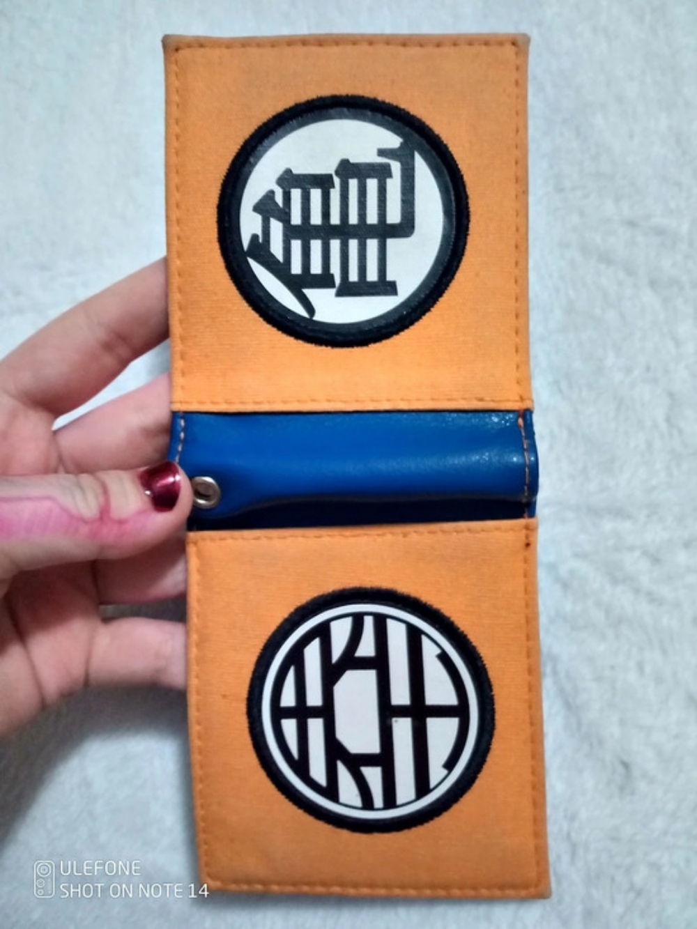 Dragon Ball Z Goku Symbol Bi-Fold Wallet Orange & Blue